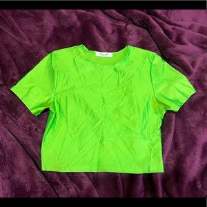 Neon green crop top